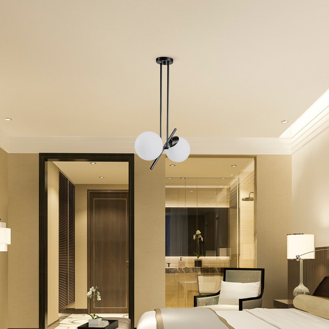 لوستر دو شعله حبابی مینیمال