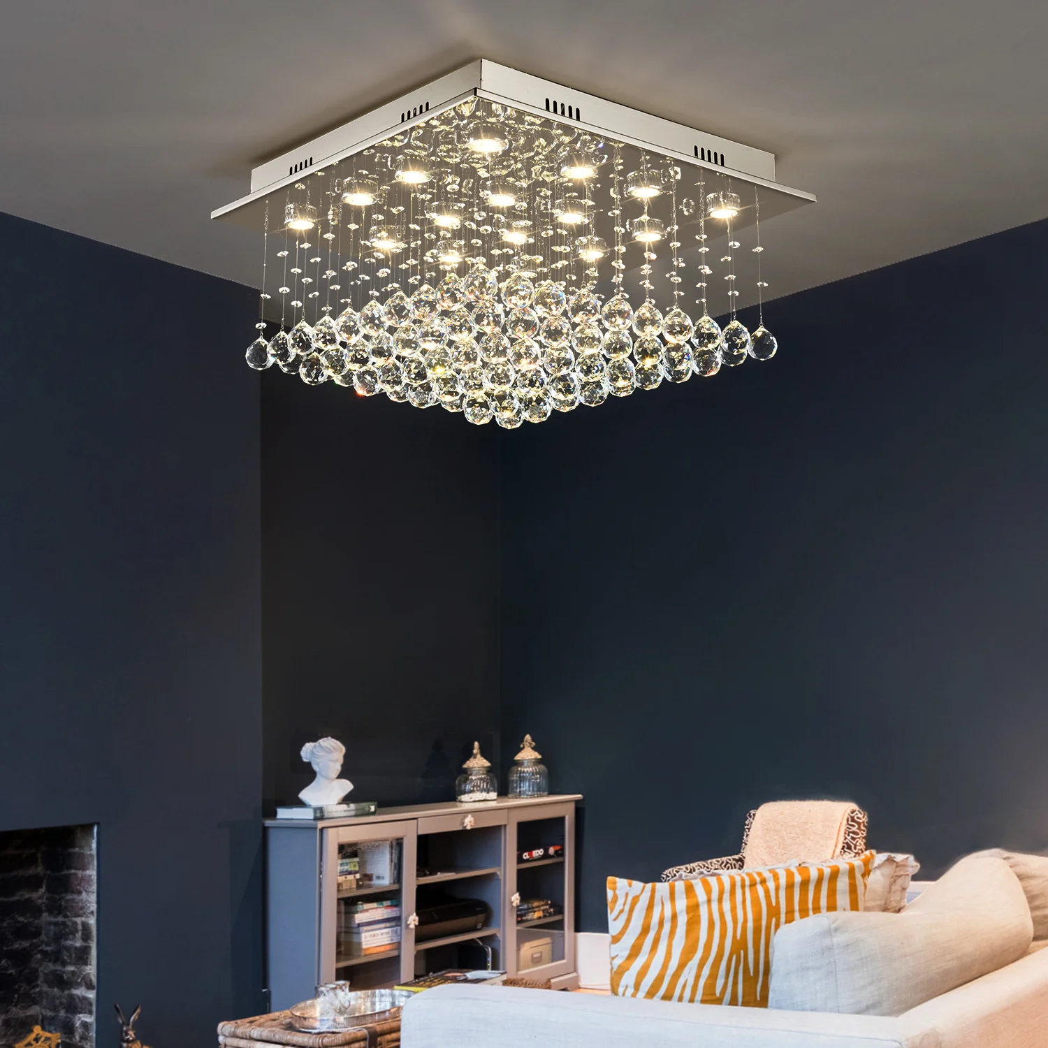 لوستر پروفیلی سقفی کریستالی