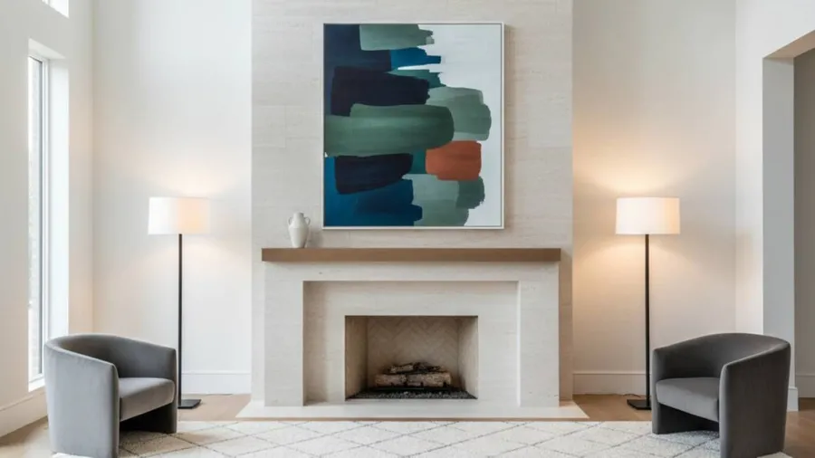 قرار دادن آباژور در دو طرف شومینه