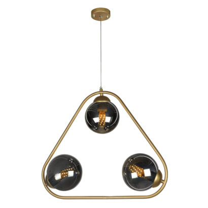 لوستر سه شعله چشمه نور کد 1227/3G-BK