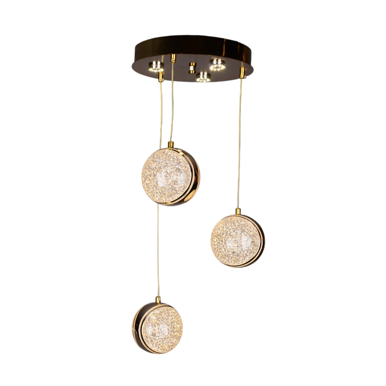 f9764464a60bbfc16851e40a1fe386d08836f5f4_1730542609 لوستر سه شعله چشمه نور کد N2432/3GO - Image 1