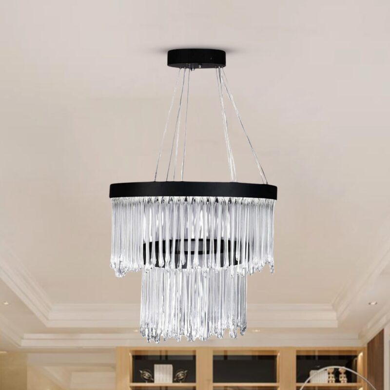 خرید لوستر آویز کریستالی