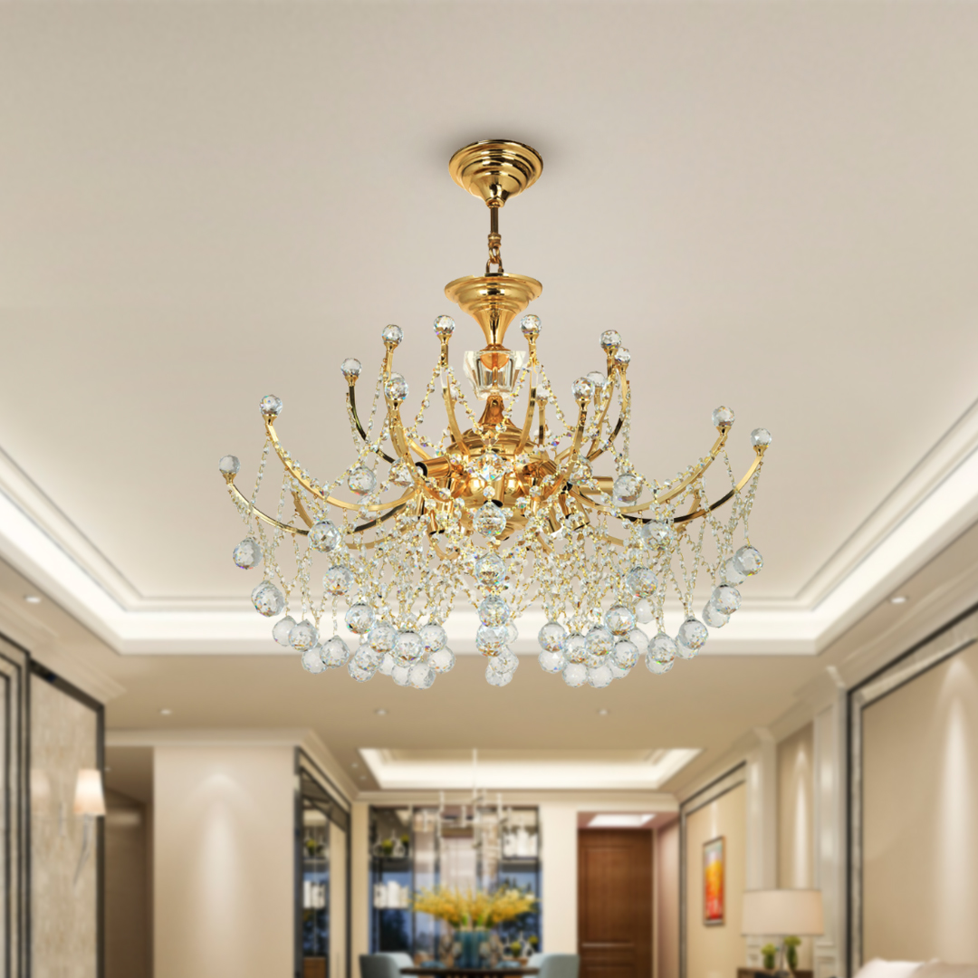 لوستر کریستالی فضای کوچک