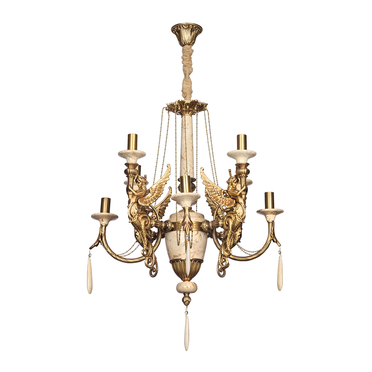 7a364b927a900fa6196c6f72253d44e2abb6ef7a_1748325031 لوستر 8 شعله چشمه نور کد E4951/4+4A - Image 1