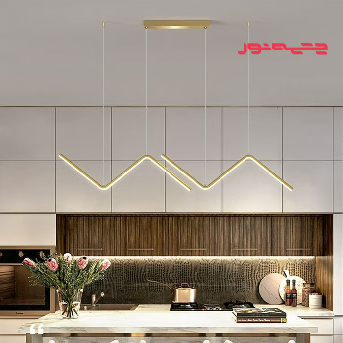 لوستر آشپزخانه مدرن و ساده | ایده‌هایی برای سبک مینیمال و شیک