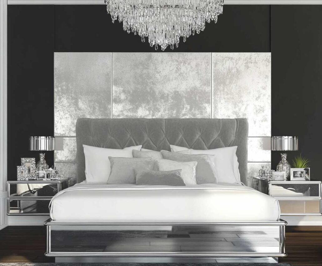 15 ایده اتاق خواب نقره‌ ای شیک و مدرن