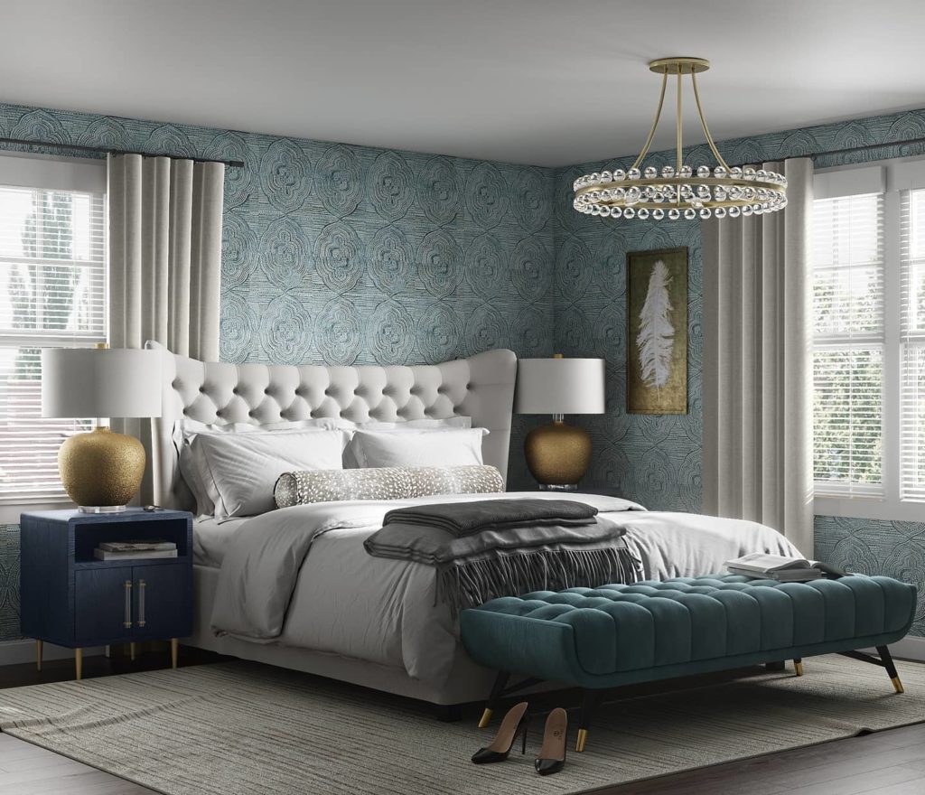 لوستر اتاق خواب ساده و شیک